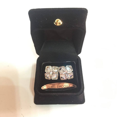 Aretes, piedra con cuadros (Cubic Zirconia)