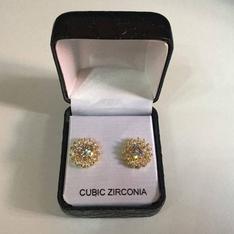 Aretes en forma de flor (Cubic Zirconia)